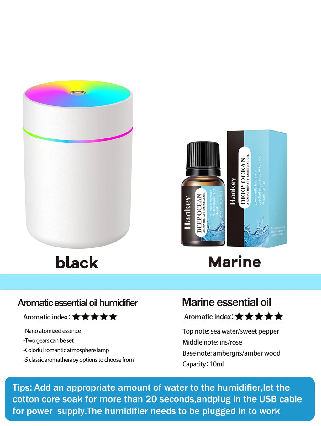 GlowMist 180ml Essential Oil Diffuser