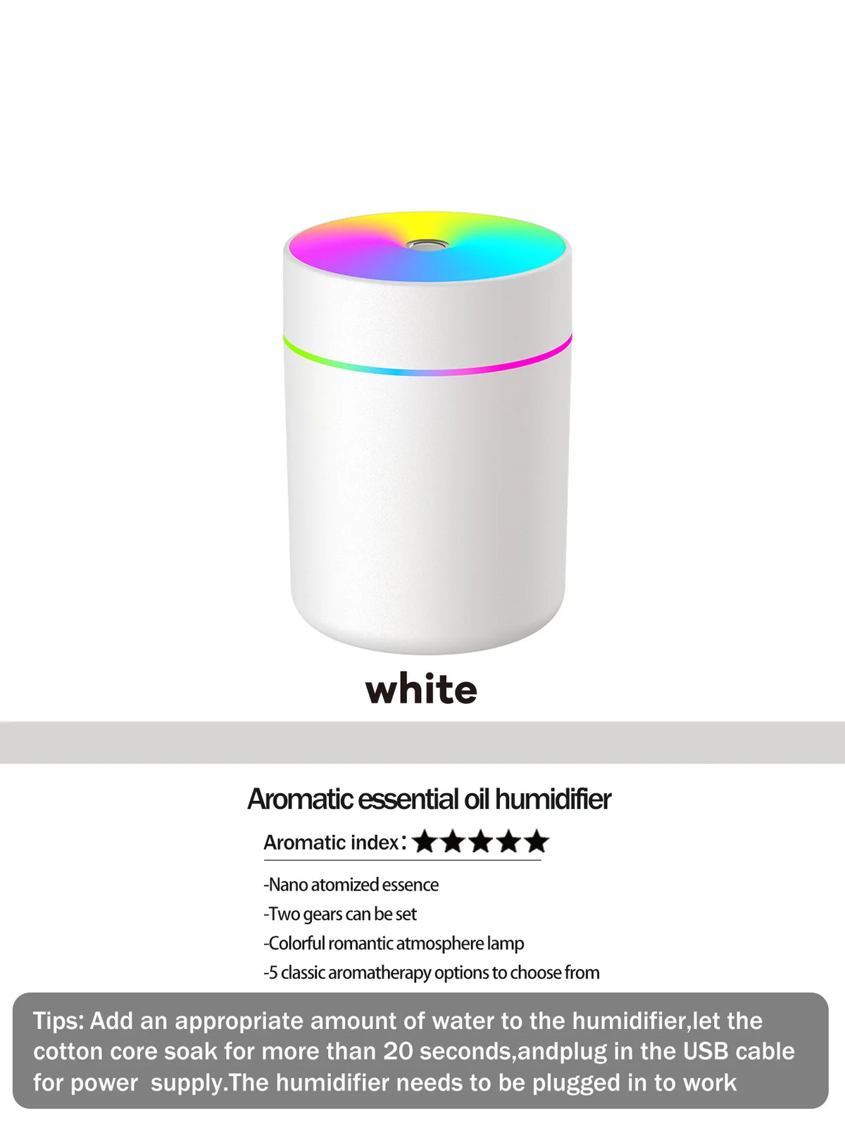 GlowMist 180ml Essential Oil Diffuser