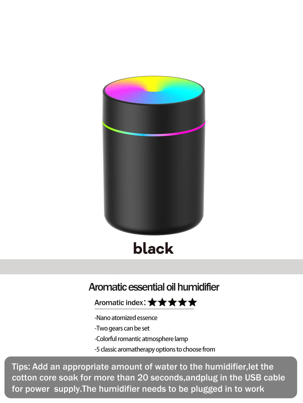 GlowMist 180ml Essential Oil Diffuser